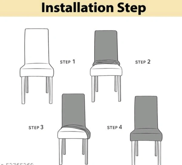 Elastic Chair Cover Stretch Removable Washable Short Dining Chair Cover Protector Seat Slipcover  -  Polyster, Elastic/ Stretchable,  Multipack of1